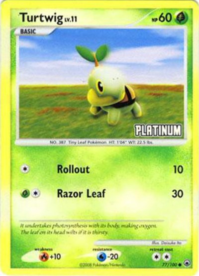 BKP: Turtwig - 77/100 [Platinum] (Reverse Holofoil)