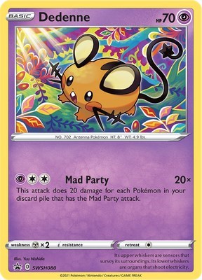 SWSD: Dedenne - SWSH080 (Holofoil)