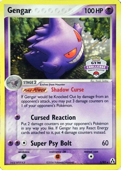 PR: Gengar - 5/92 (Gym Challenge)