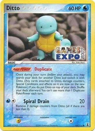 MCAP: Ditto (Squirtle) - 64/113 (Games Expo 2007)