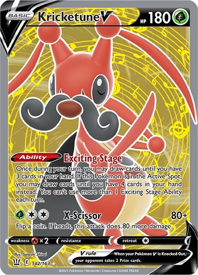 SWSH05: Kricketune V (Full Art) (Holofoil)