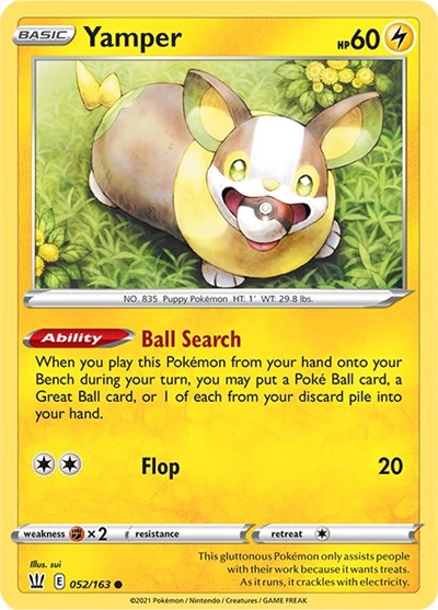 SWSH05: Yamper (Reverse Holofoil)
