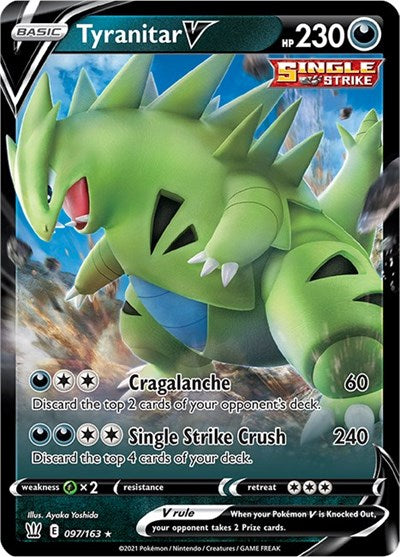 SWSH05: Tyranitar V (Holofoil)