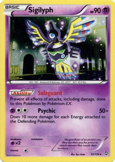 BLE: Sigilyph - 52/124 (Cosmos Holo) (Holofoil)