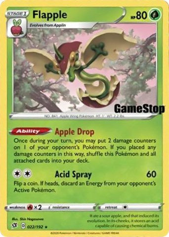 MCAP: Flapple - 022/192 (Gamestop Exclusive) (Holofoil)