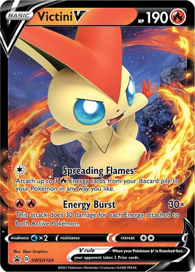 SWSD: Victini V - SWSH104 (Holofoil)
