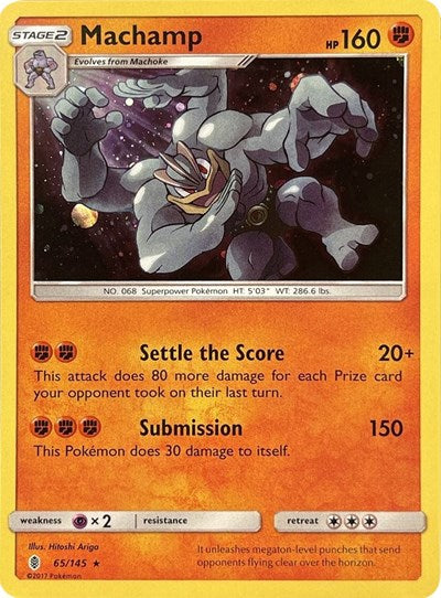BLE: Machamp - 65/145 (Cosmos Holo) (Holofoil)
