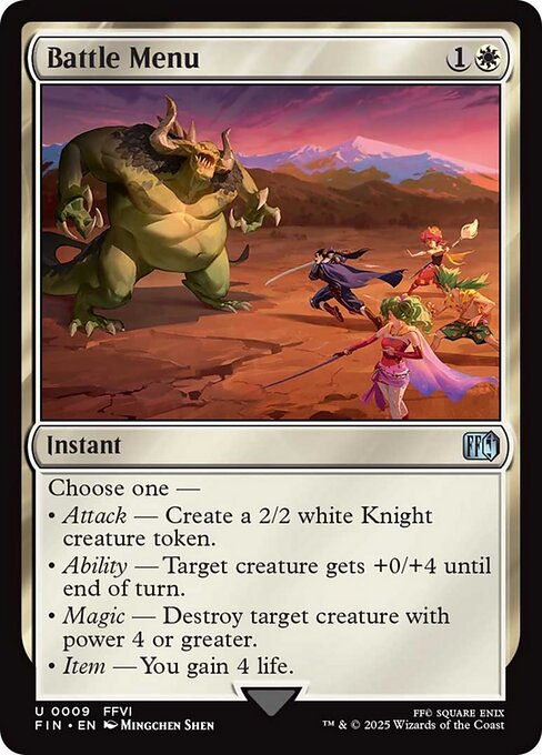 FIN: Battle Menu (Foil)