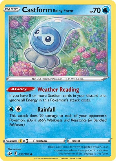 SWSH06: Castform Rainy Form