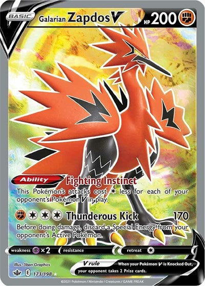 SWSH06: Galarian Zapdos V (Full Art) (Holofoil)