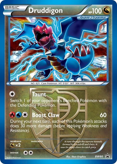 PR: Druddigon (Team Plasma) - BW80 (Cosmos Holo) (Holofoil)