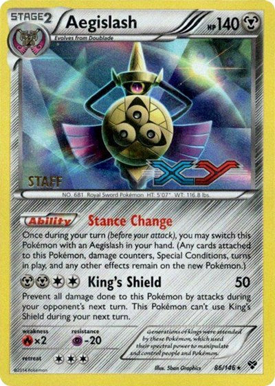 PR: Aegislash - 86/146 (Prerelease) [Staff] (Holofoil)