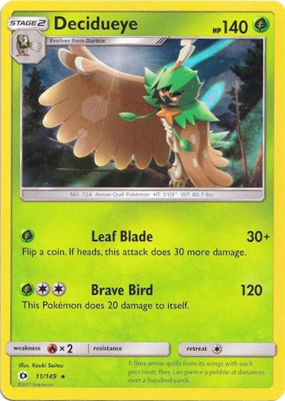 MCAP: Decidueye - 11/149 (Water Web Holo) (Holofoil)
