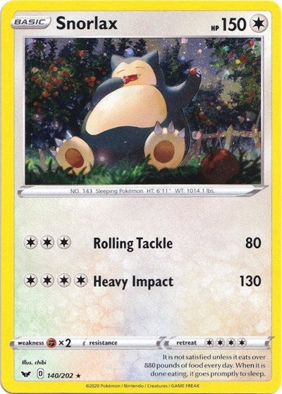 BLE: Snorlax - 140/202 (Cosmos Holo) (Holofoil)