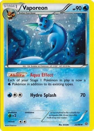 MCAP: Vaporeon - 22/98 (Cosmos Holo) (Holofoil)
