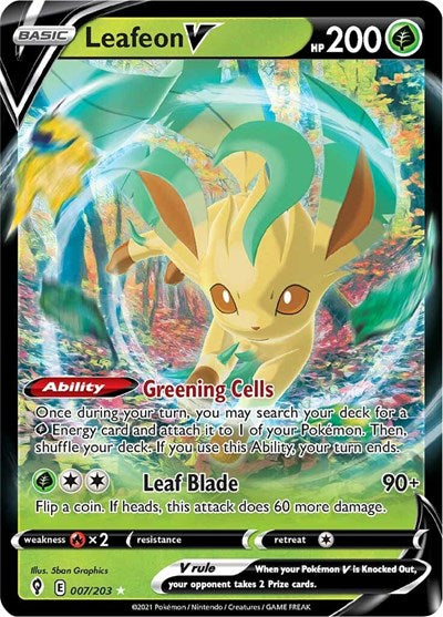 SWSH07: Leafeon V (Holofoil)