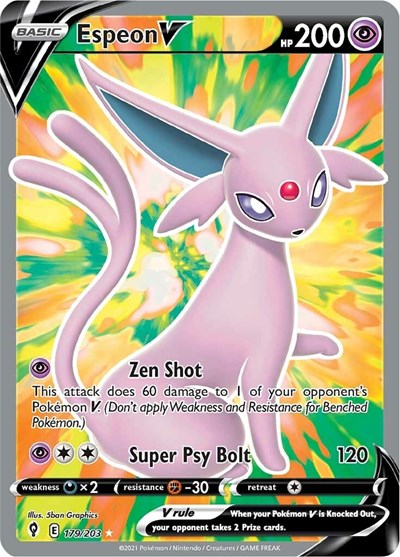 SWSH07: Espeon V (Full Art) (Holofoil)