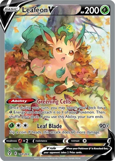 SWSH07: Leafeon V (Alternate Full Art) (Holofoil)
