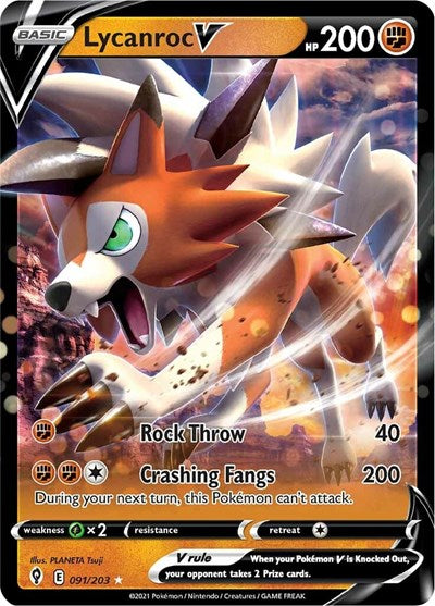 SWSH07: Lycanroc V (Holofoil)