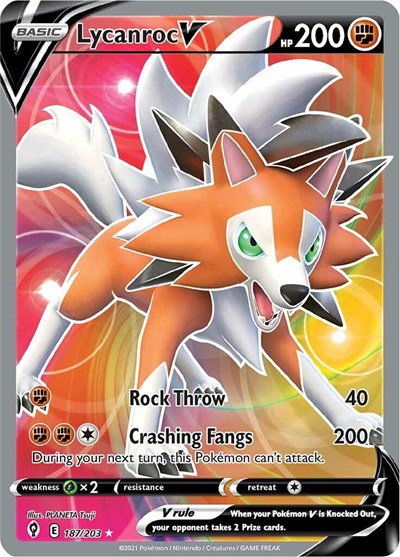SWSH07: Lycanroc V (Full Art) (Holofoil)
