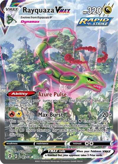 SWSH07: Rayquaza VMAX (Alternate Art Secret) (Holofoil)