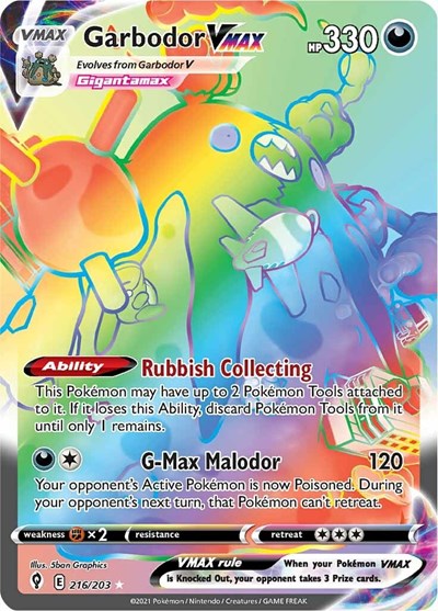 SWSH07: Garbodor VMAX (Secret) (Holofoil)