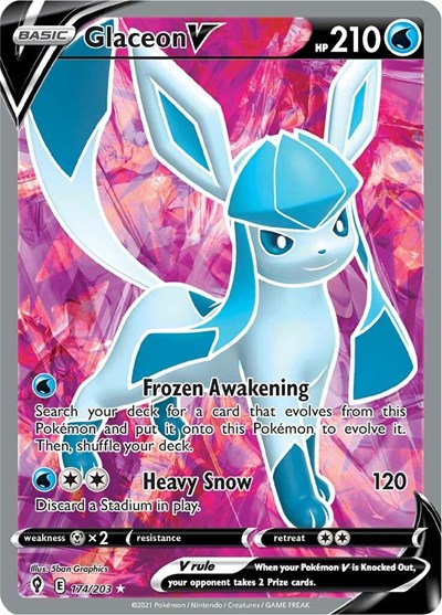 SWSH07: Glaceon V (Full Art) (Holofoil)