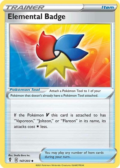 SWSH07: Elemental Badge (Reverse Holofoil)
