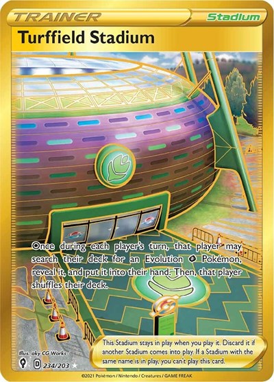 SWSH07: Turffield Stadium (Secret) (Holofoil)