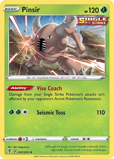 SWSH07: Pinsir (Reverse Holofoil)