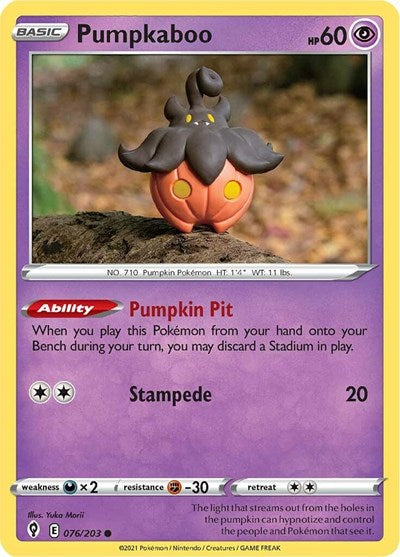 SWSH07: Pumpkaboo (Reverse Holofoil)
