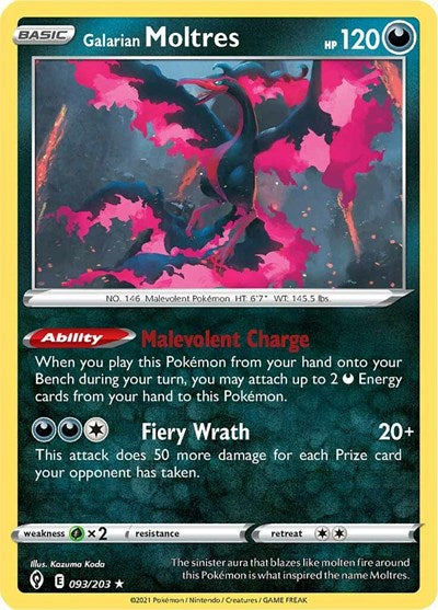 SWSH07: Galarian Moltres (Holofoil)