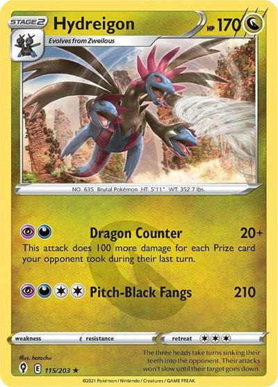 SWSH07: Hydreigon (Reverse Holofoil)