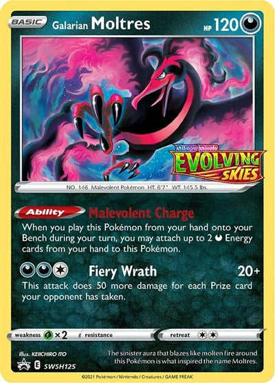 SWSD: Galarian Moltres - SWSH125 (Prerelease) (Holofoil)