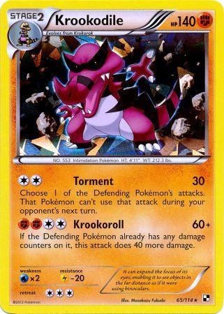 BLE: Krookodile - 65/114 (Cracked Ice Holo) (Holofoil)