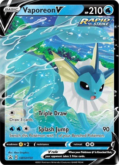 SWSD: Vaporeon V - SWSH150 (Holofoil)