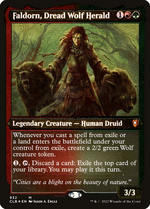 CLB: Faldorn, Dread Wolf Herald (Display Commander) - Thick Stock