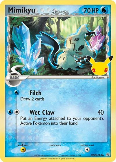 SWSD: Mimikyu (Delta Species) - SWSH136 (Holofoil)