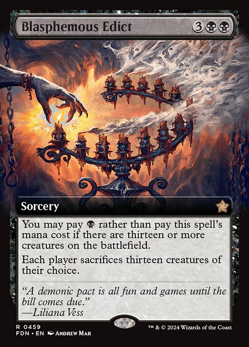 FDN: Blasphemous Edict (Extended Art) (Foil)