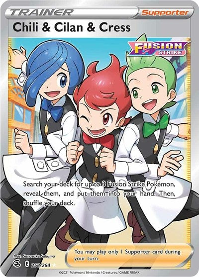 SWSH08: Chili & Cilan & Cress (Full Art) (Holofoil)