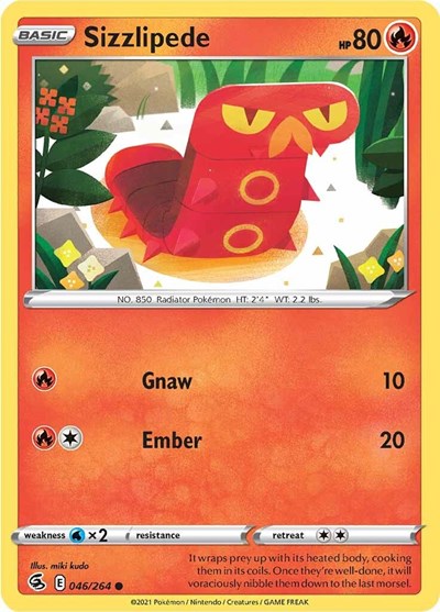 SWSH08: Sizzlipede (46) (Reverse Holofoil)