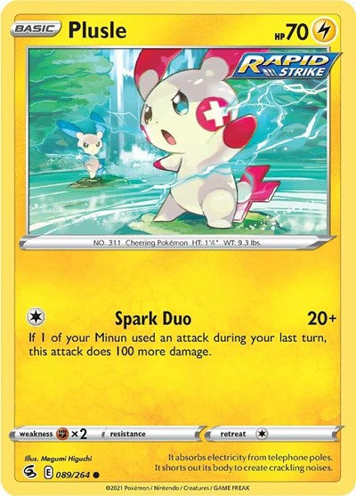 SWSH08: Plusle (Reverse Holofoil)