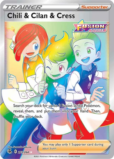 SWSH08: Chili & Cilan & Cress (Secret) (Holofoil)