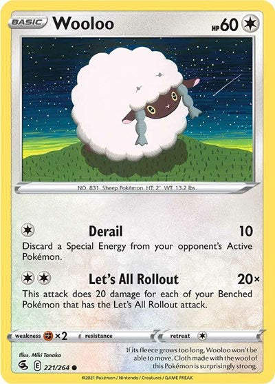 SWSH08: Wooloo (221) (Reverse Holofoil)