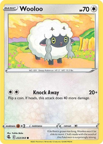 SWSH08: Wooloo (222) (Reverse Holofoil)