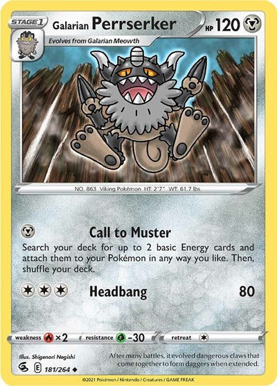 SWSH08: Galarian Perrserker (Reverse Holofoil)