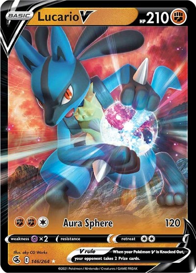 SWSH08: Lucario V (Holofoil)