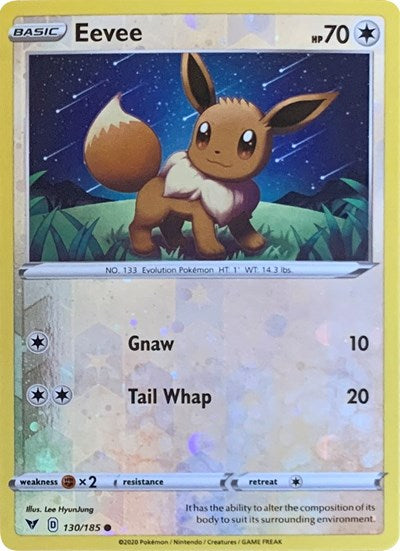 MCAP: Eevee - 130/185 (Reverse Cosmos Holo) (Reverse Holofoil)