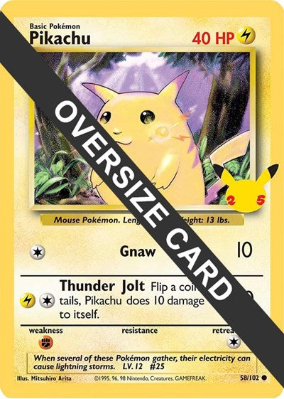 PR: Pikachu - 58/102 (25th Anniversary)
