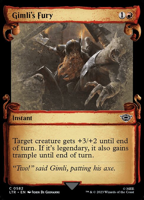 LTR: Gimli's Fury (Showcase Scrolls) (Foil)